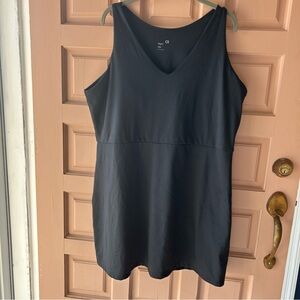 GAP Black V-Neck Tank Dress with attached shorts.  NWT